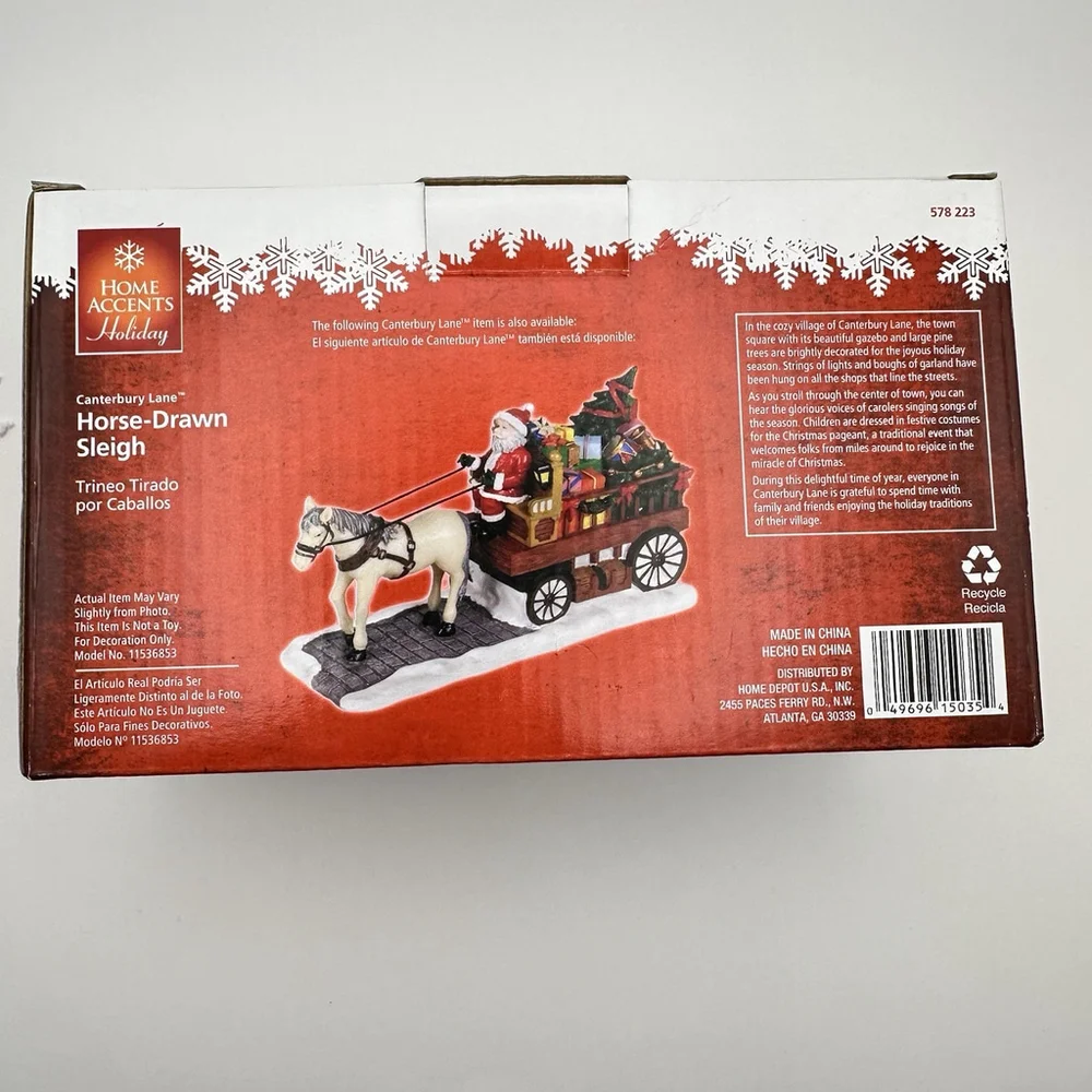 Home Accents Holiday Canterbury Lane Horse-Drawn Sleigh - Picture 8 of 8